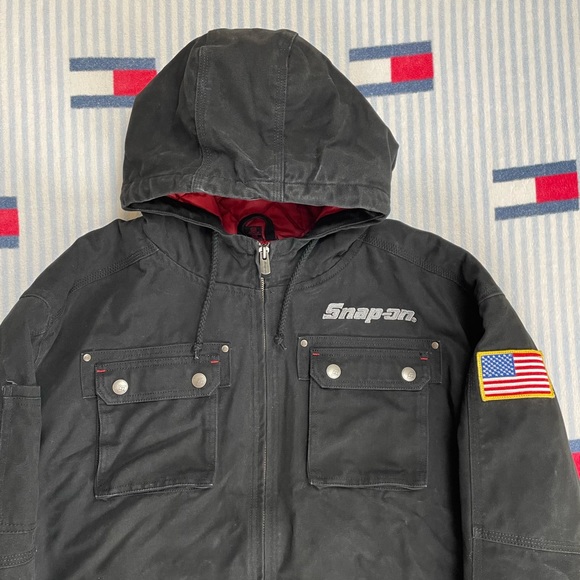 Vintage Snap-On quilt lined full zip up hooded jacket - Picture 3 of 13